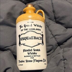 Cream and Tan Whisky Jug